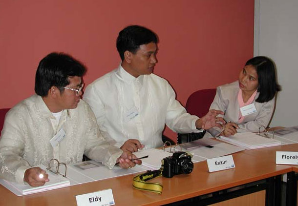 Ex_deliberating with co-delegates!